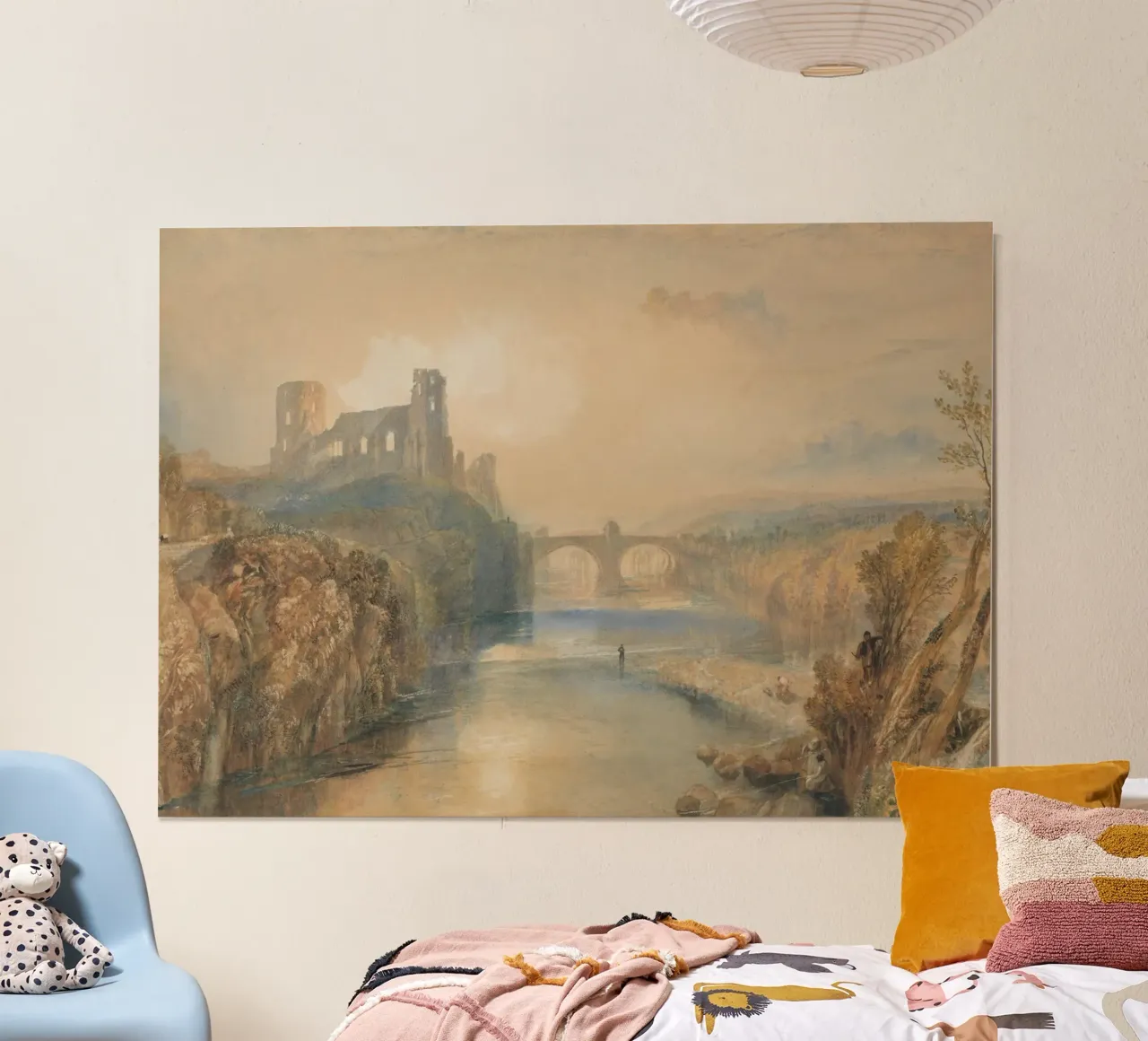 Joseph Mallord William Turner - Castello di Barnard poster con telaio in legno da Timeless Artworks