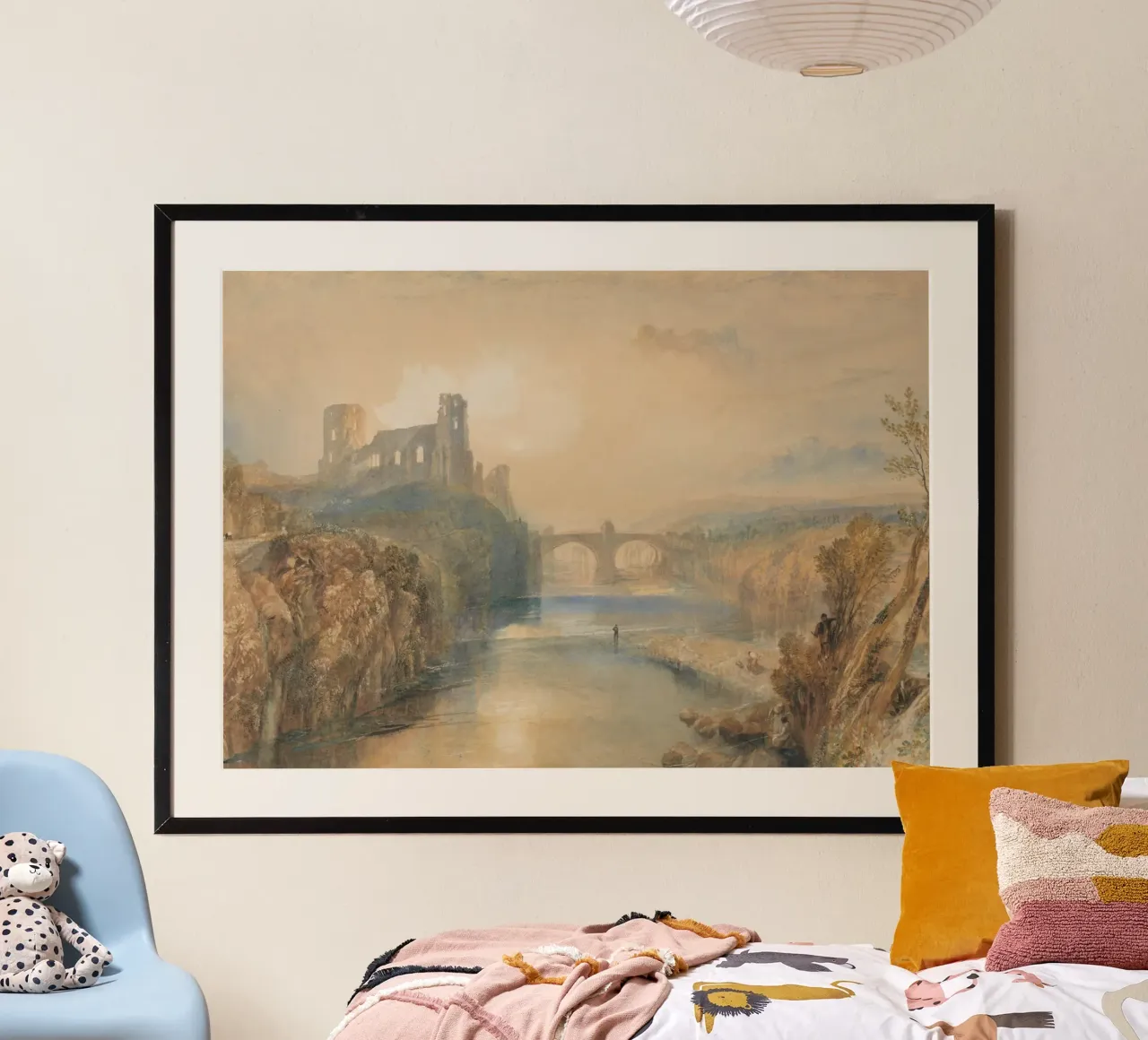 Joseph Mallord William Turner - Castello di Barnard poster con telaio in legno da Timeless Artworks