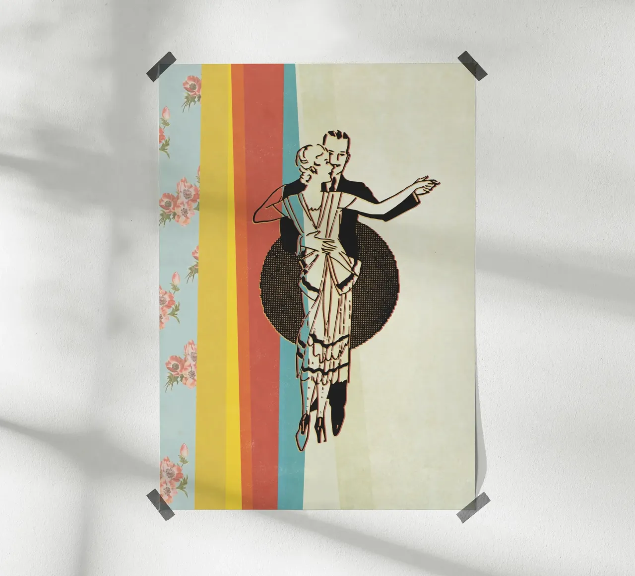 Let love guide you poster con telaio in legno da lazydaypaper