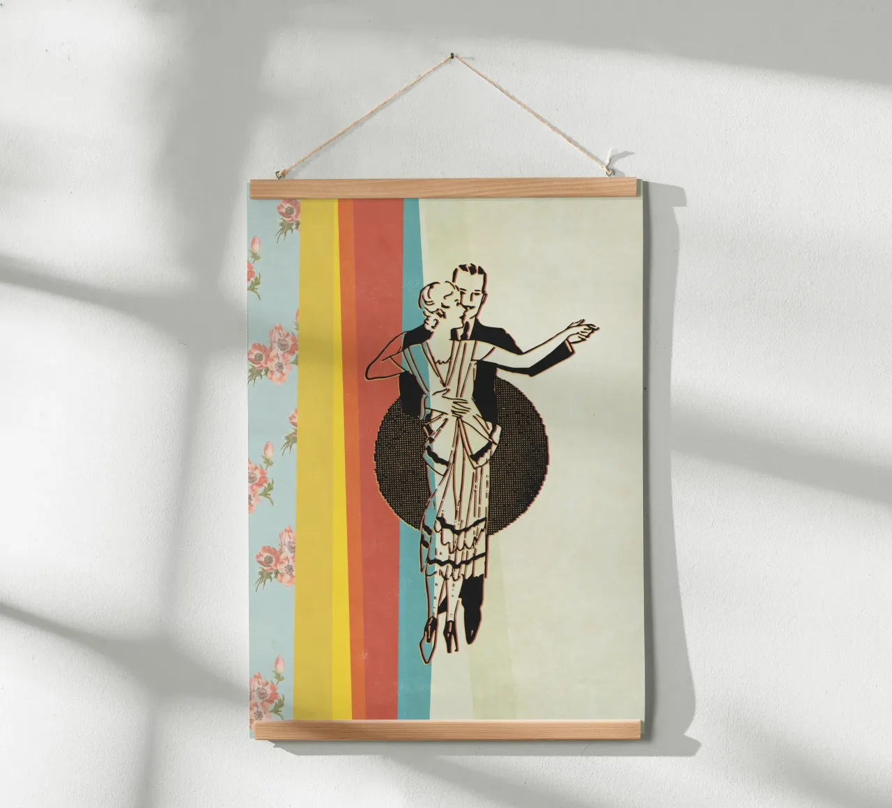 Let love guide you poster con telaio in legno da lazydaypaper