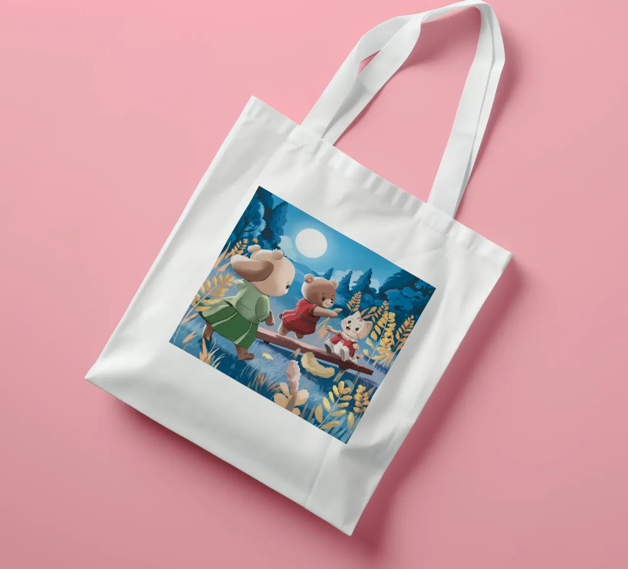 Gioco della foresta al chiaro di luna borsa in juta da Timeless Huse