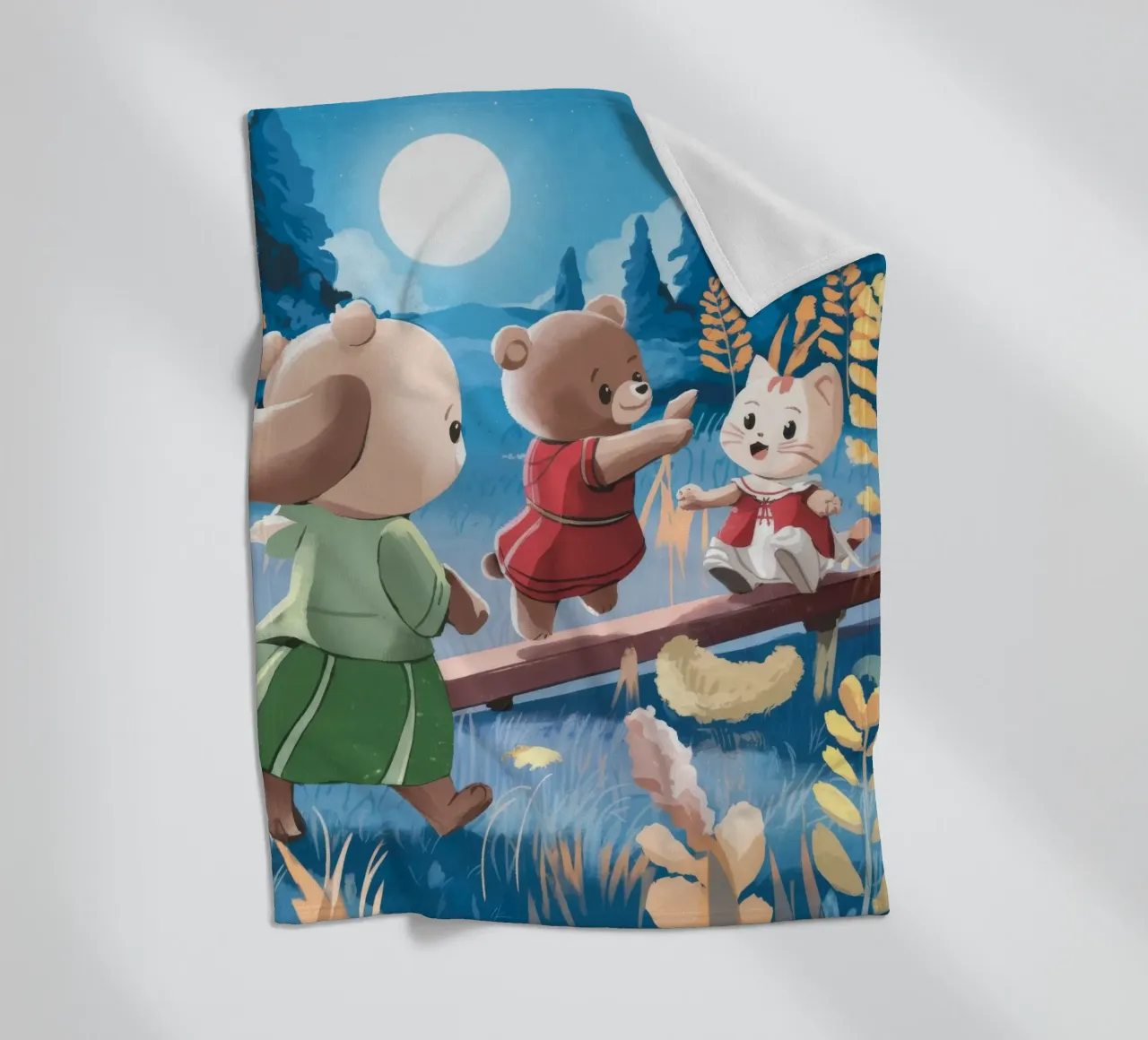Gioco della foresta al chiaro di luna coperta in pile da Timeless Huse