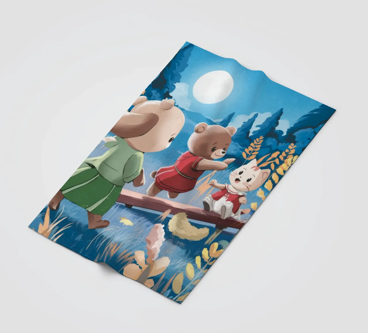 Gioco della foresta al chiaro di luna coperta in pile da Timeless Huse