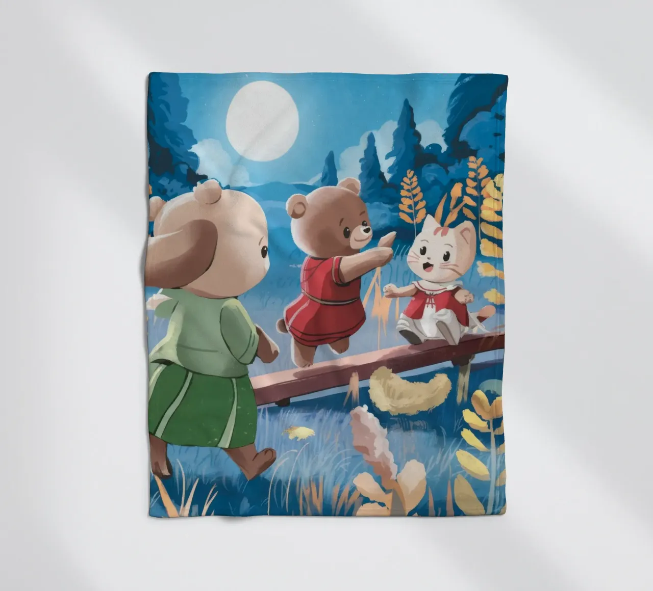 Gioco della foresta al chiaro di luna coperta in pile da Timeless Huse