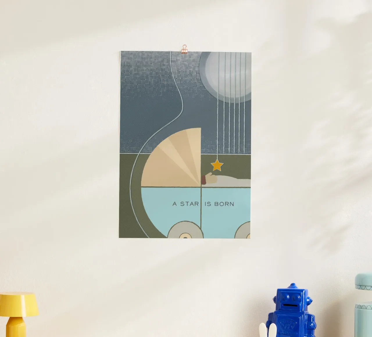 Our Star poster con telaio in alluminio da lazydaypaper