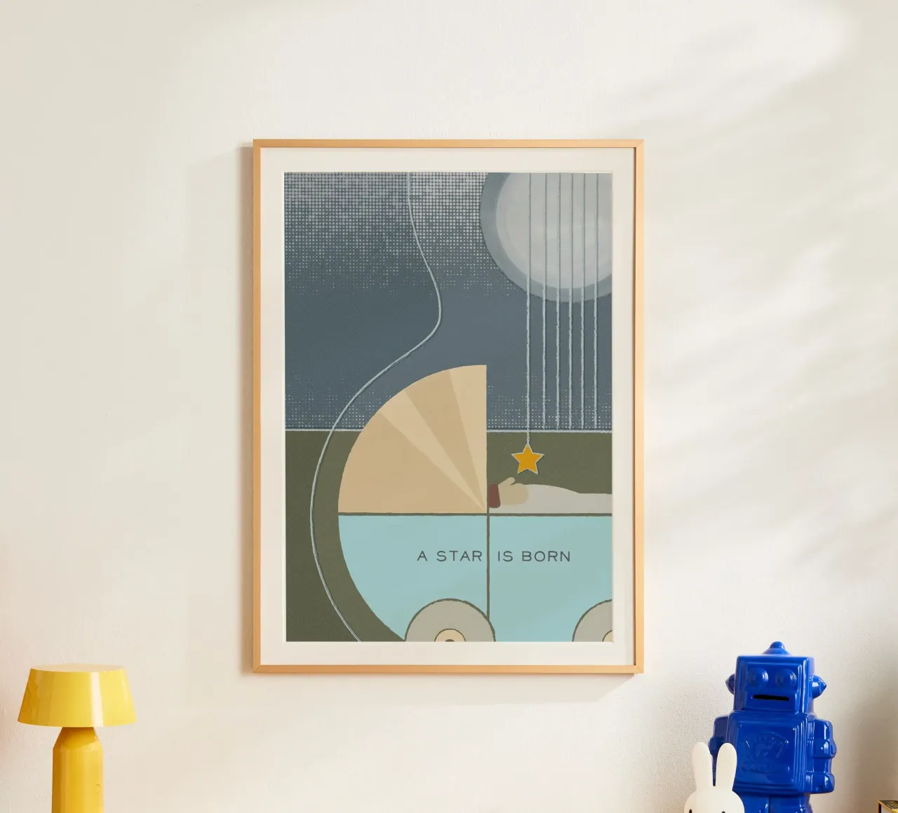 Our Star poster con telaio in alluminio da lazydaypaper