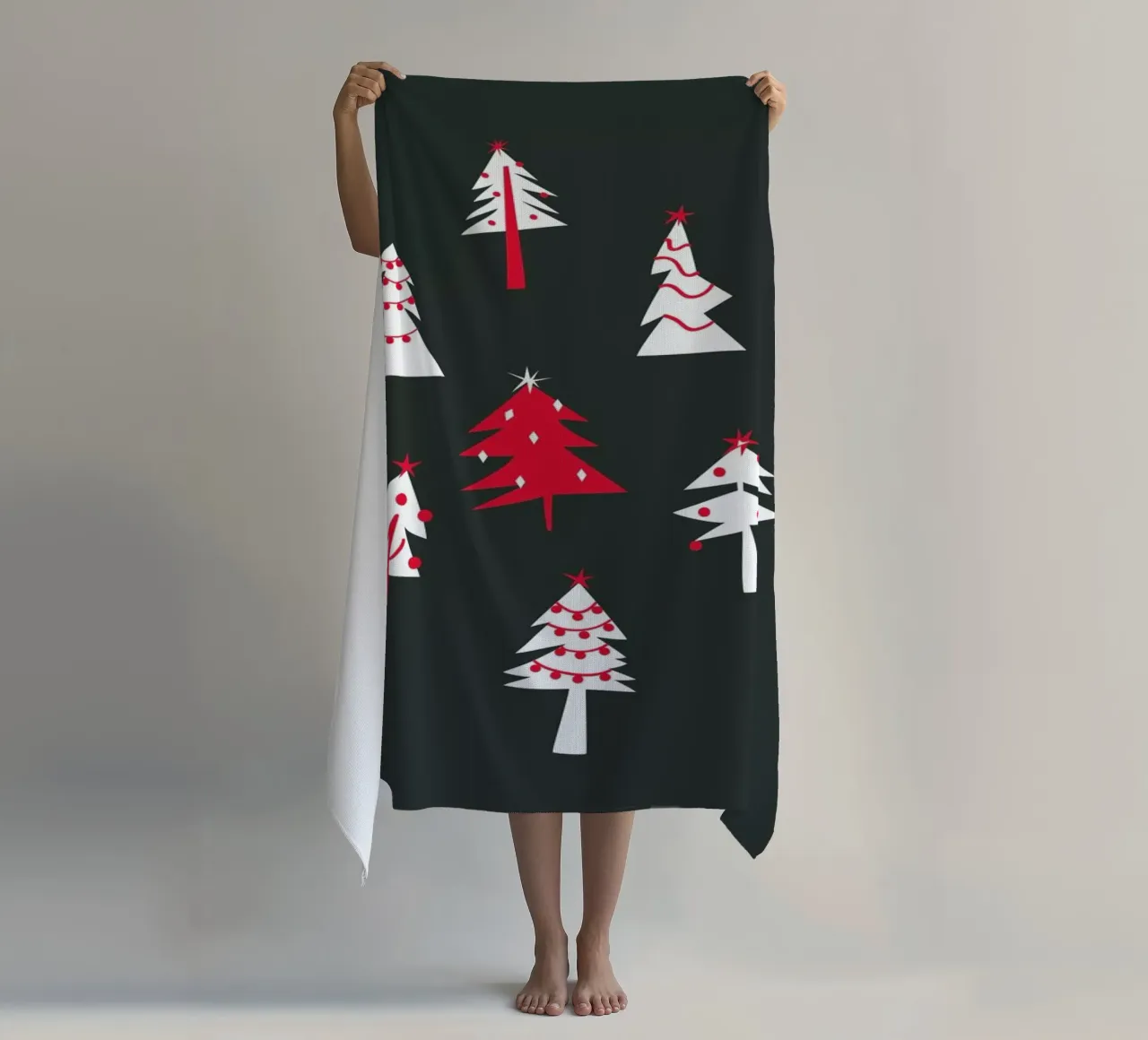 Holiday Pines beach towel by Mariery Young