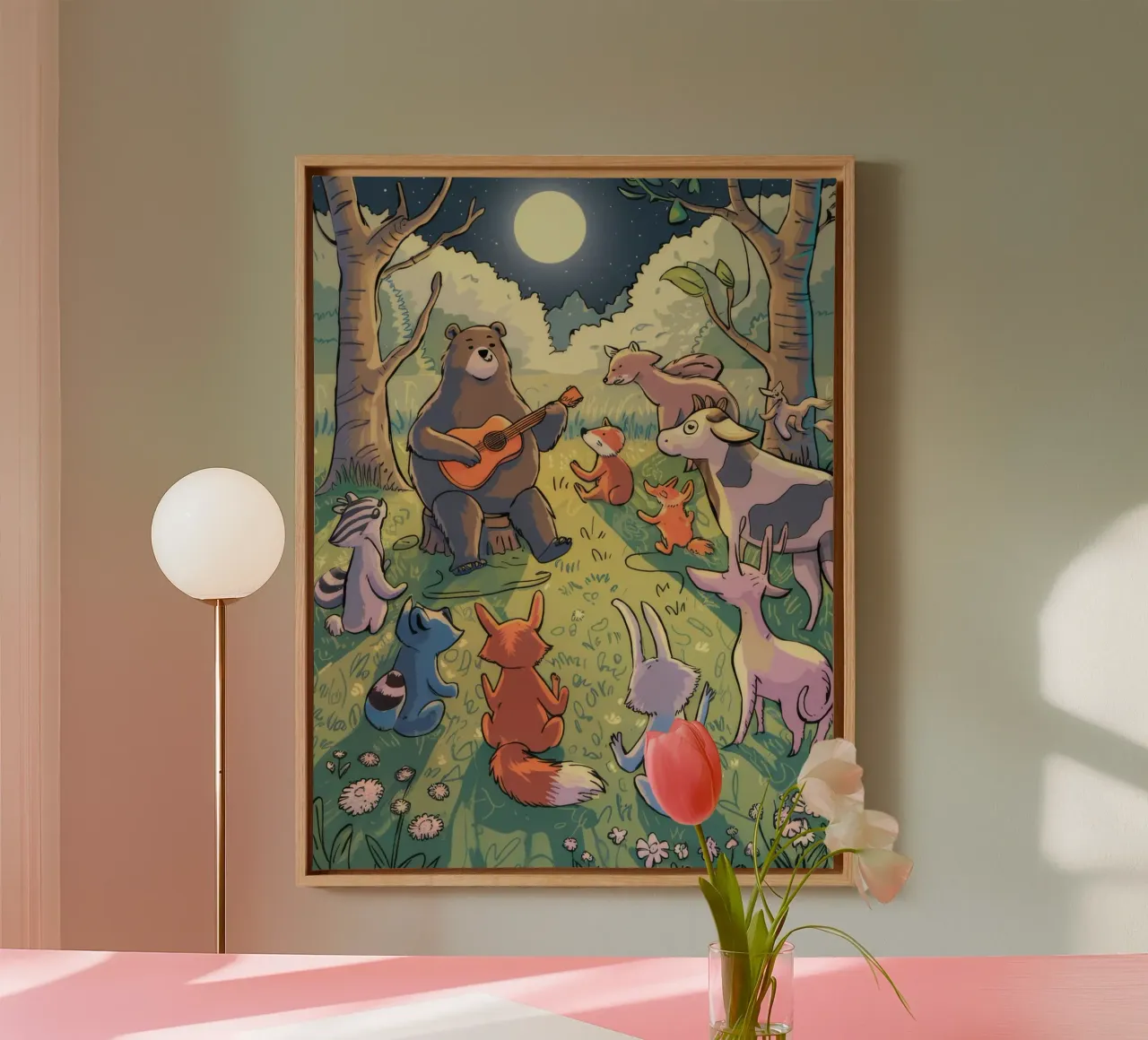 Bos Serenade Symfonie canvas met Baklijst van Timeless Huse