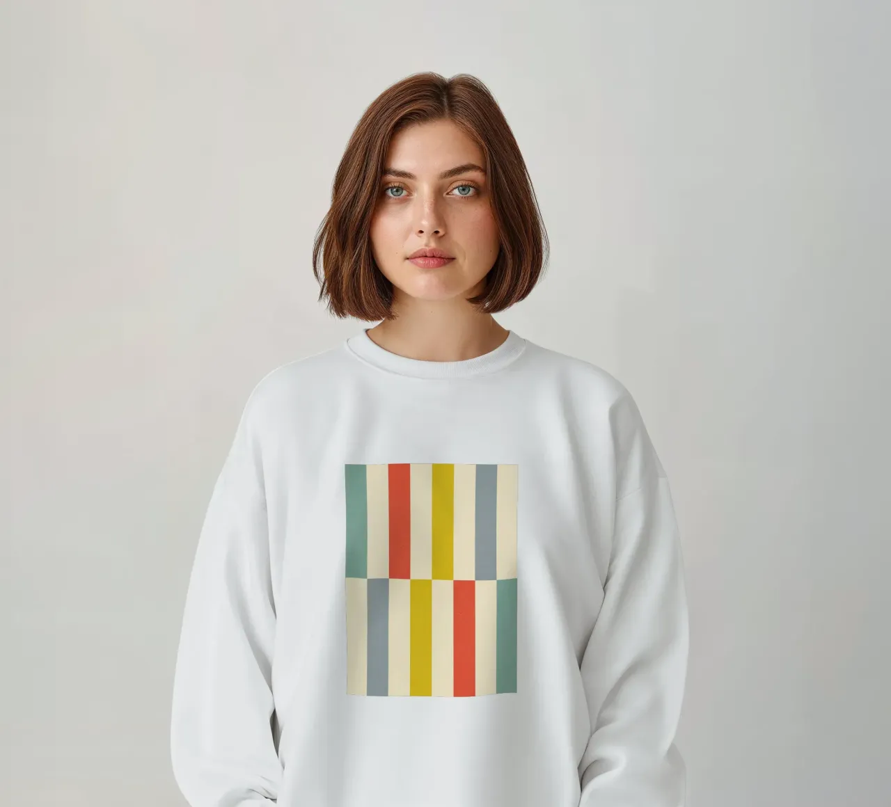 Motivo a strisce a scacchi retrò felpa da Dominique Vari Abstract