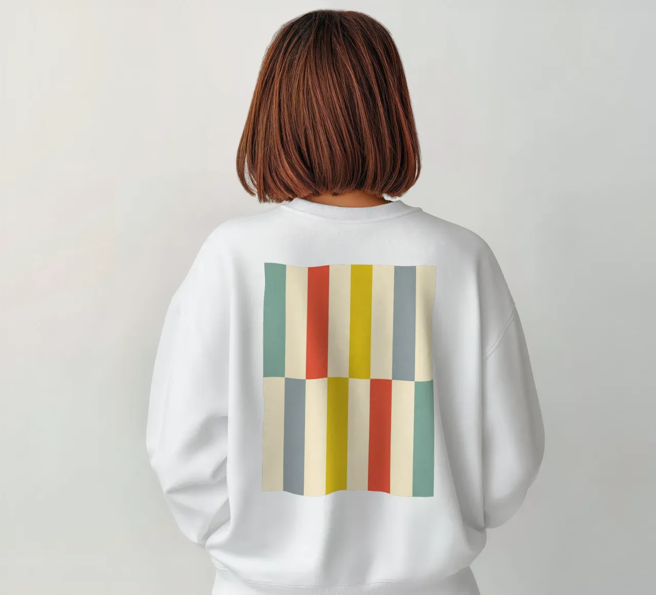 Motivo a strisce a scacchi retrò felpa da Dominique Vari Abstract