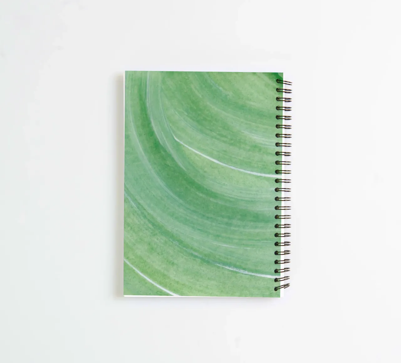 Textures | Soft Apple Green Paint Wave spiral notebook by sabidussi