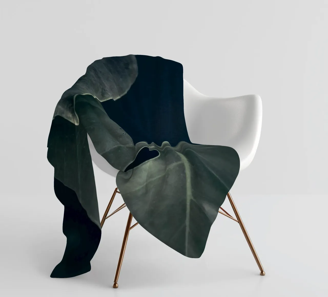 Moody Monstera 1 coperta in pile da Klaus with K