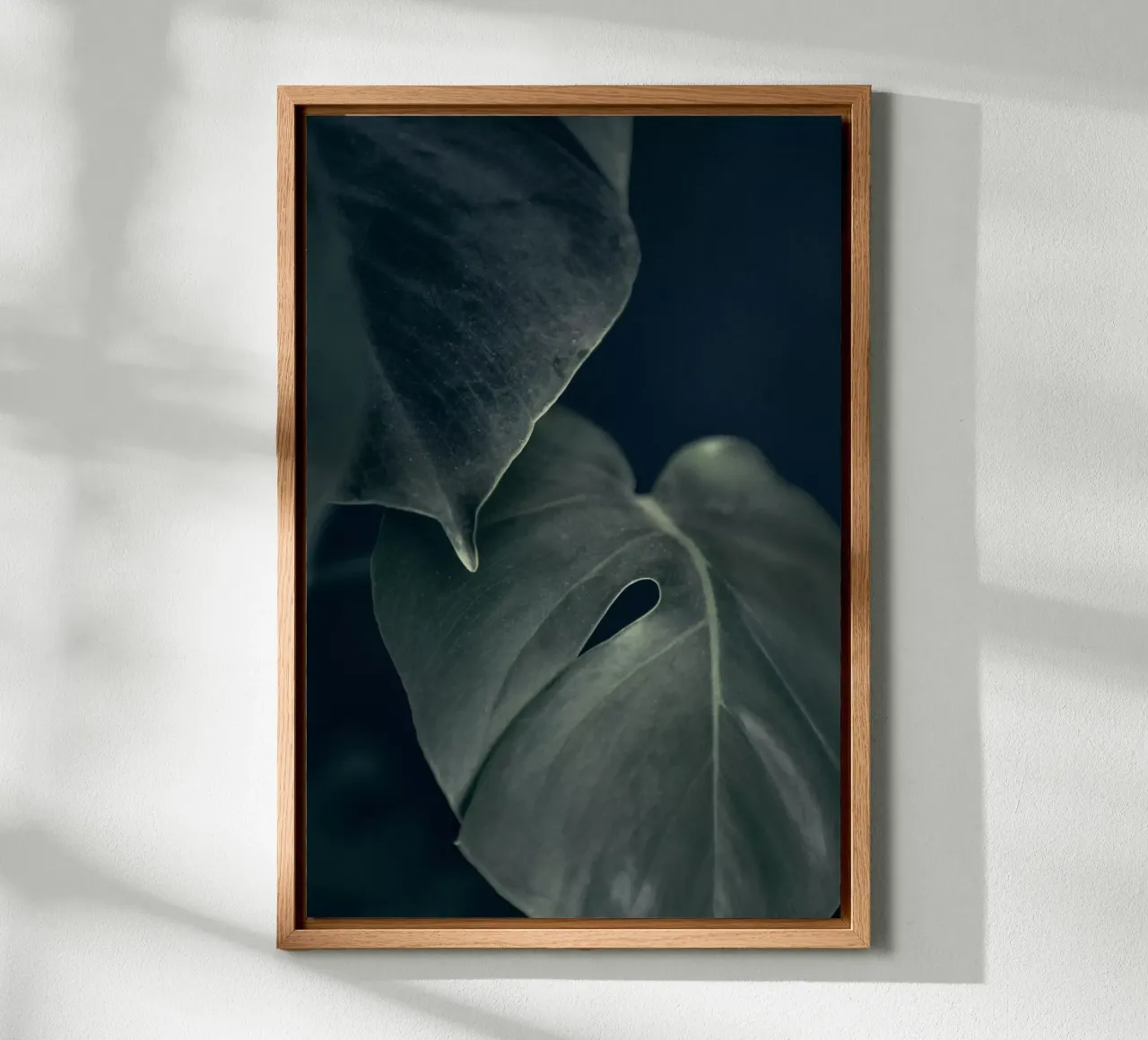 Moody Monstera 1 tela con Cornice a cassetta da Klaus with K