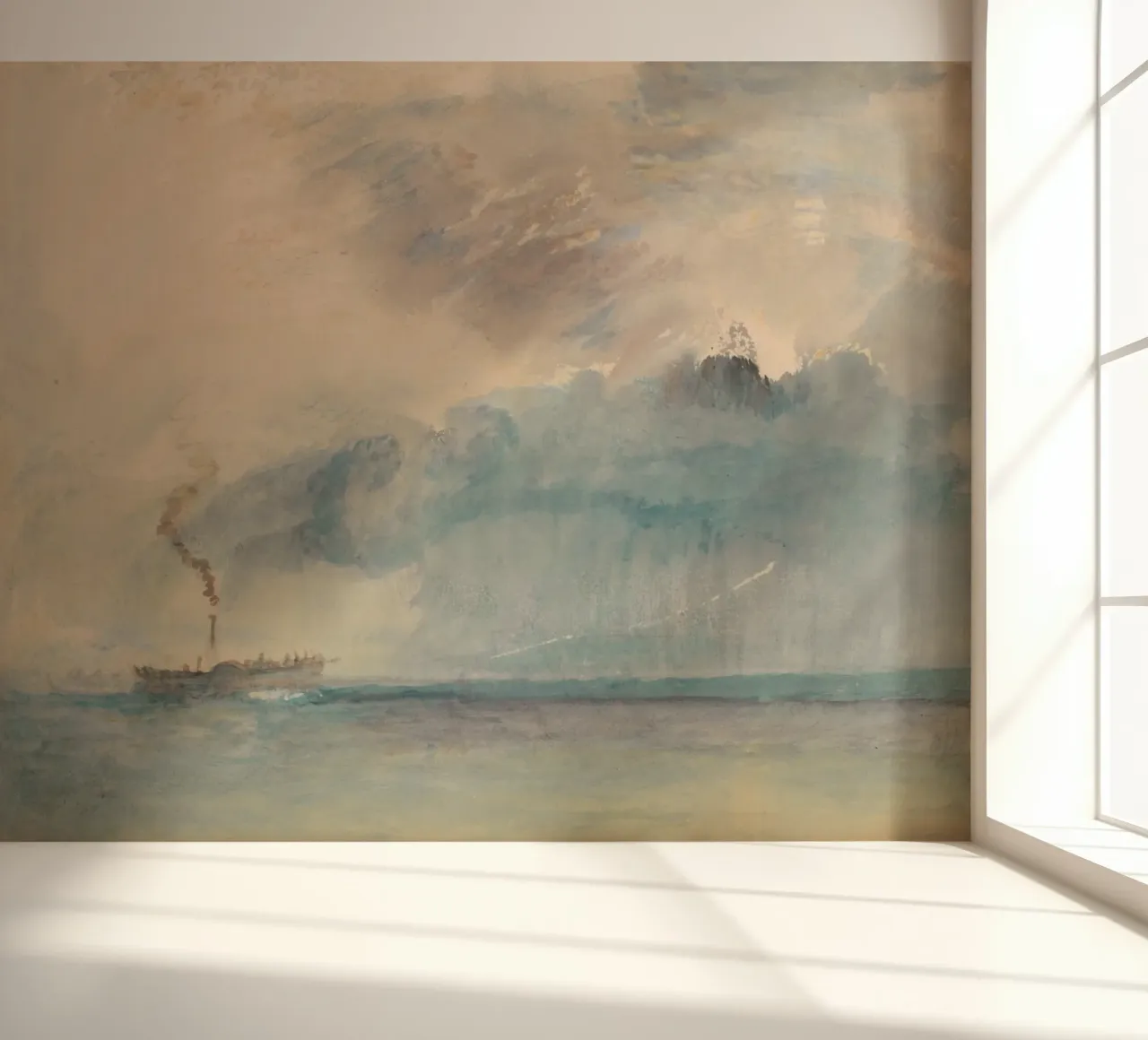 Joseph Mallord William Turner - A Paddle-steamer in a Storm photo wallpaper by Timeless Artworks