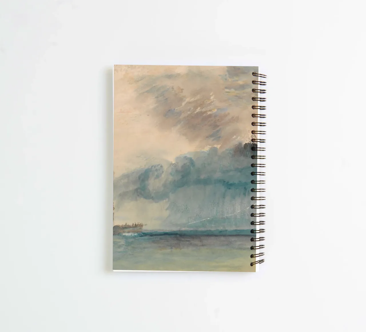 Joseph Mallord William Turner - Un bateau à aubes dans une tempête carnet à spirale de Timeless Artworks
