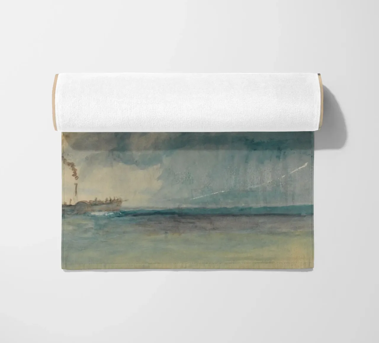 Joseph Mallord William Turner - Un veliero a pale in una tempesta telo mare da Timeless Artworks