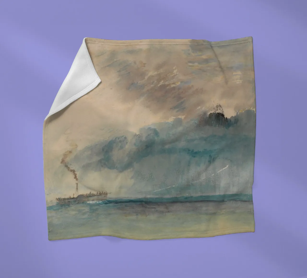 Joseph Mallord William Turner - Un bateau à aubes dans une tempête plaid polaire de Timeless Artworks