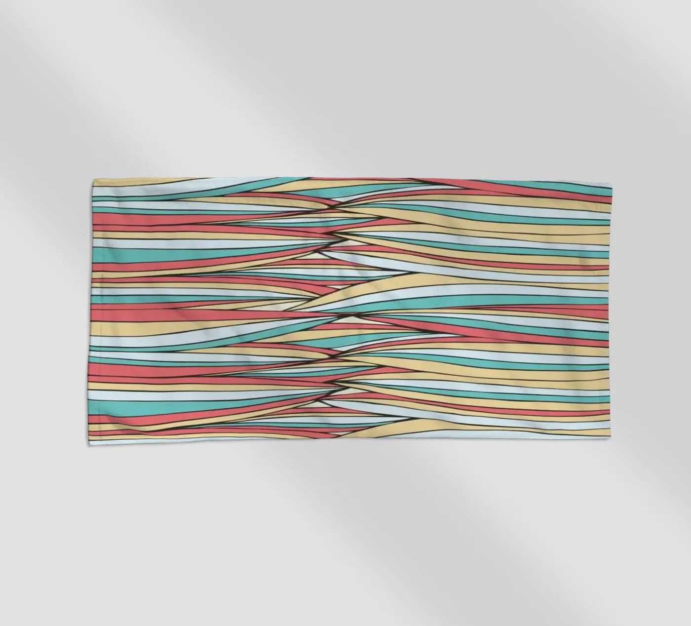 Candy beach towel by Pom Graphic Design