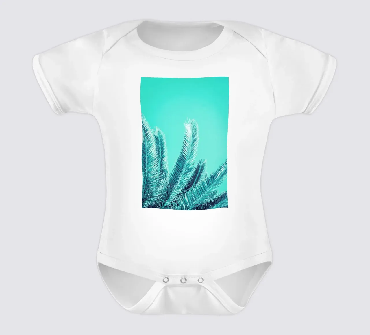 Green Palm Trees body neonato maniche corte da Victoria Frost