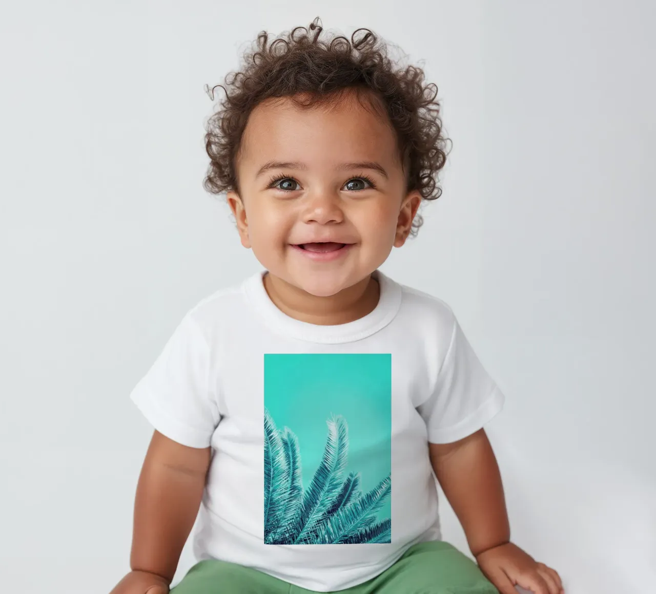 Green Palm Trees maglietta neonato da Victoria Frost