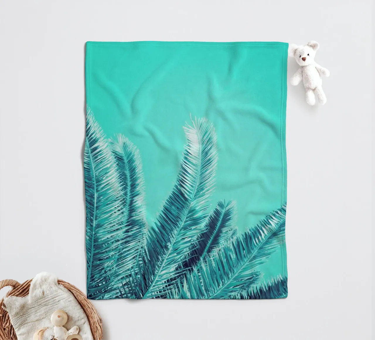 Green Palm Trees coperta in pile da Victoria Frost