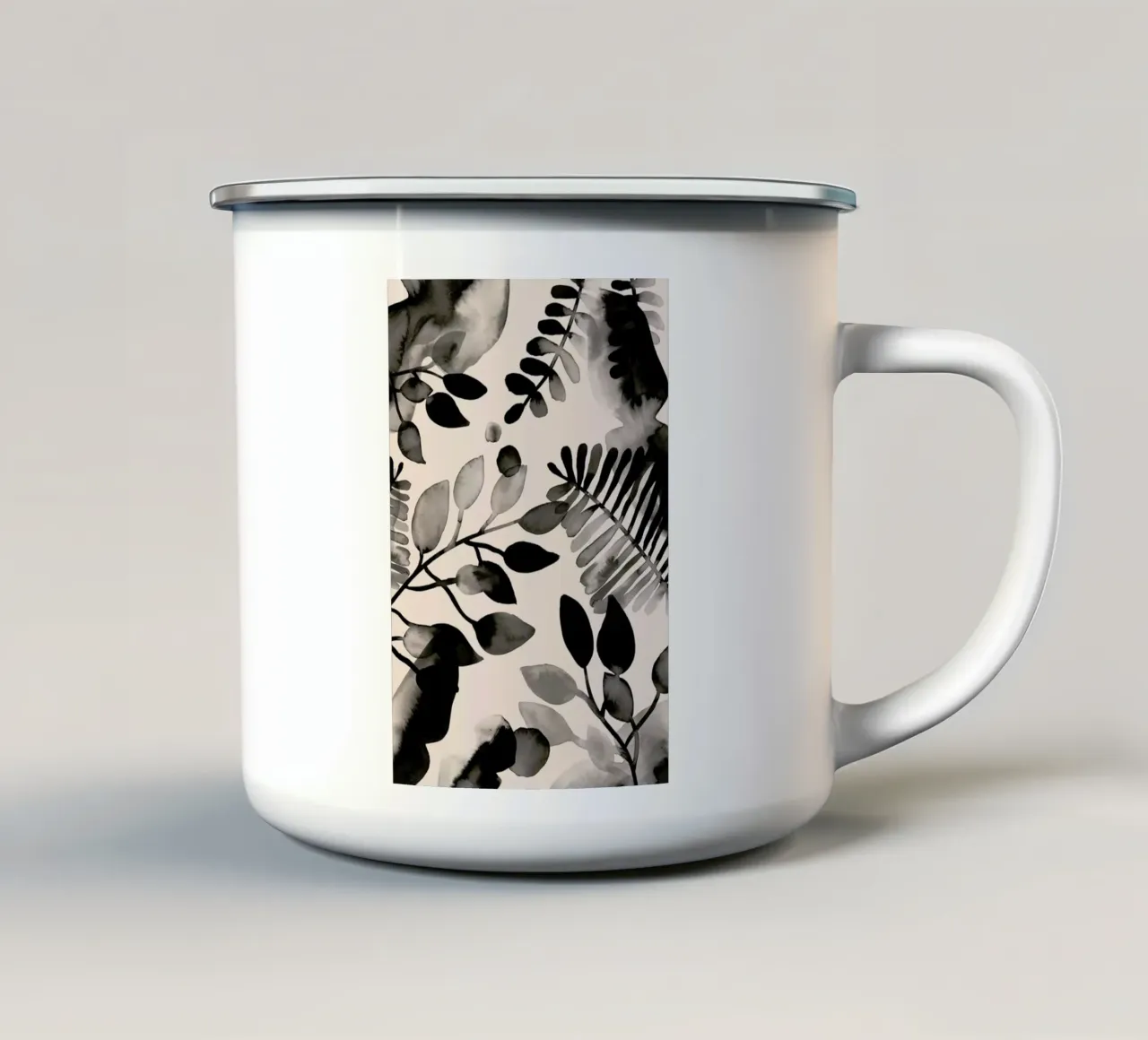 Leaves - Pink tazza in smalto da BlauMaschine