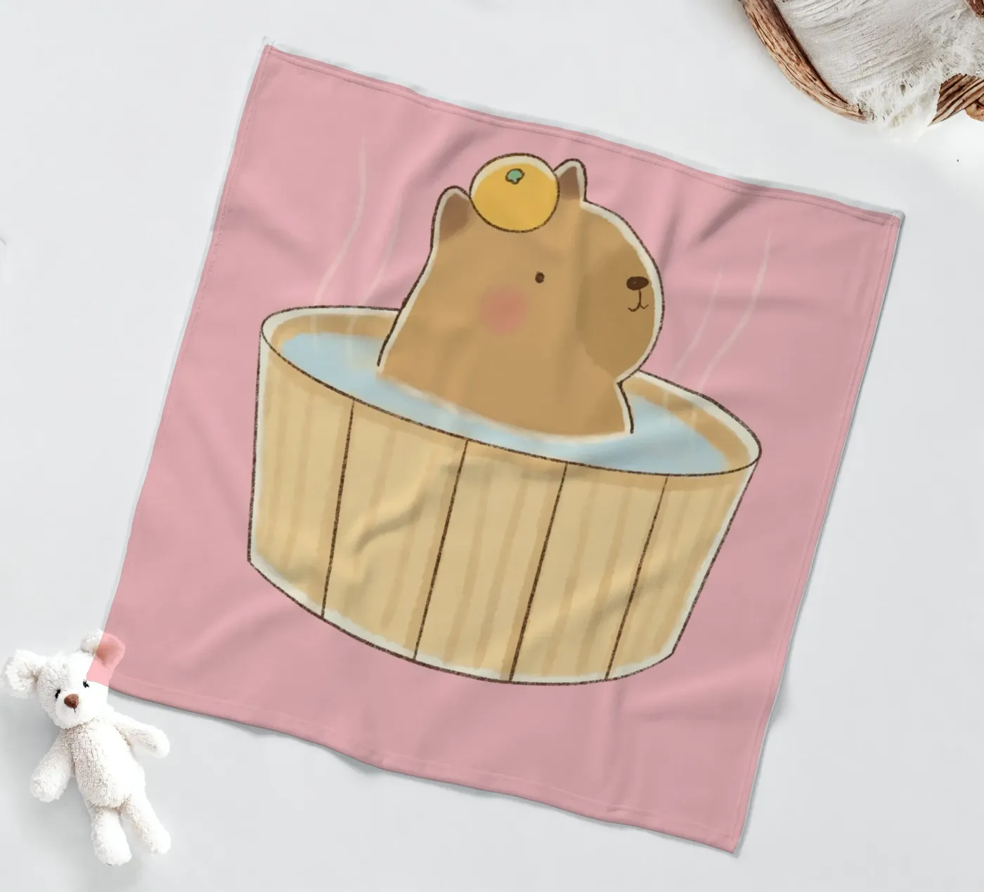 cute bear fleece blanket by edsonramosart