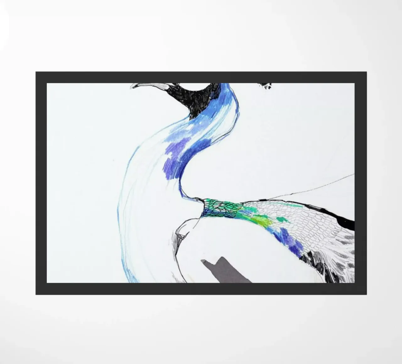 Peacock deurmat van Mala Alani