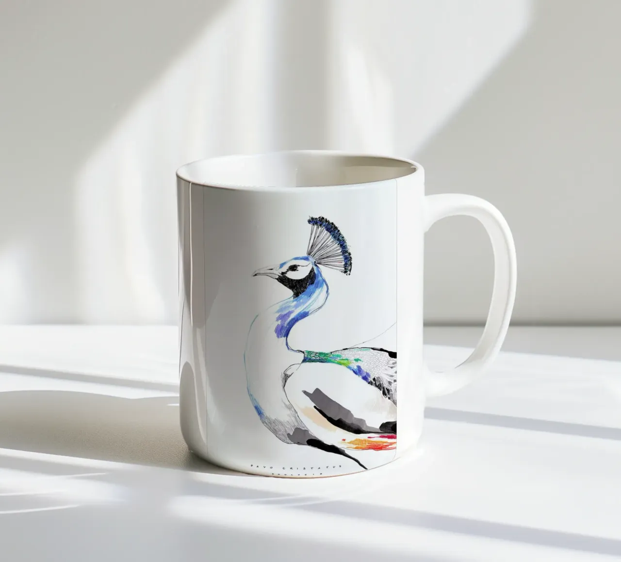 Peacock tazza in ceramica da Mala Alani