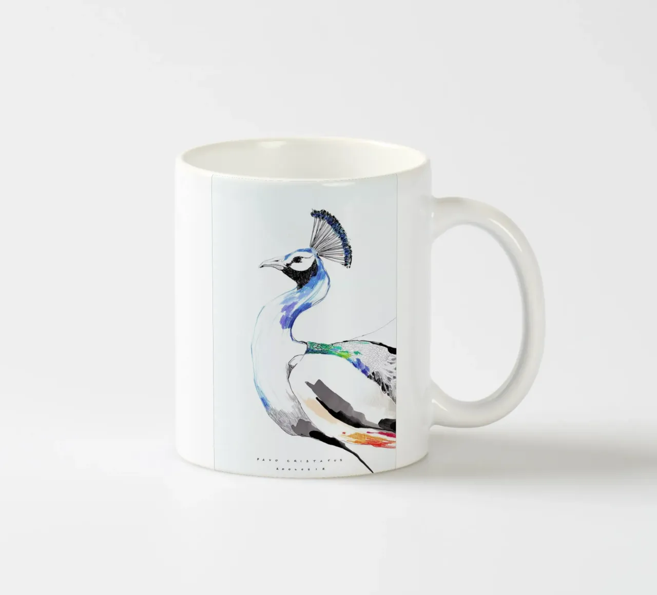 Peacock tazza in ceramica da Mala Alani