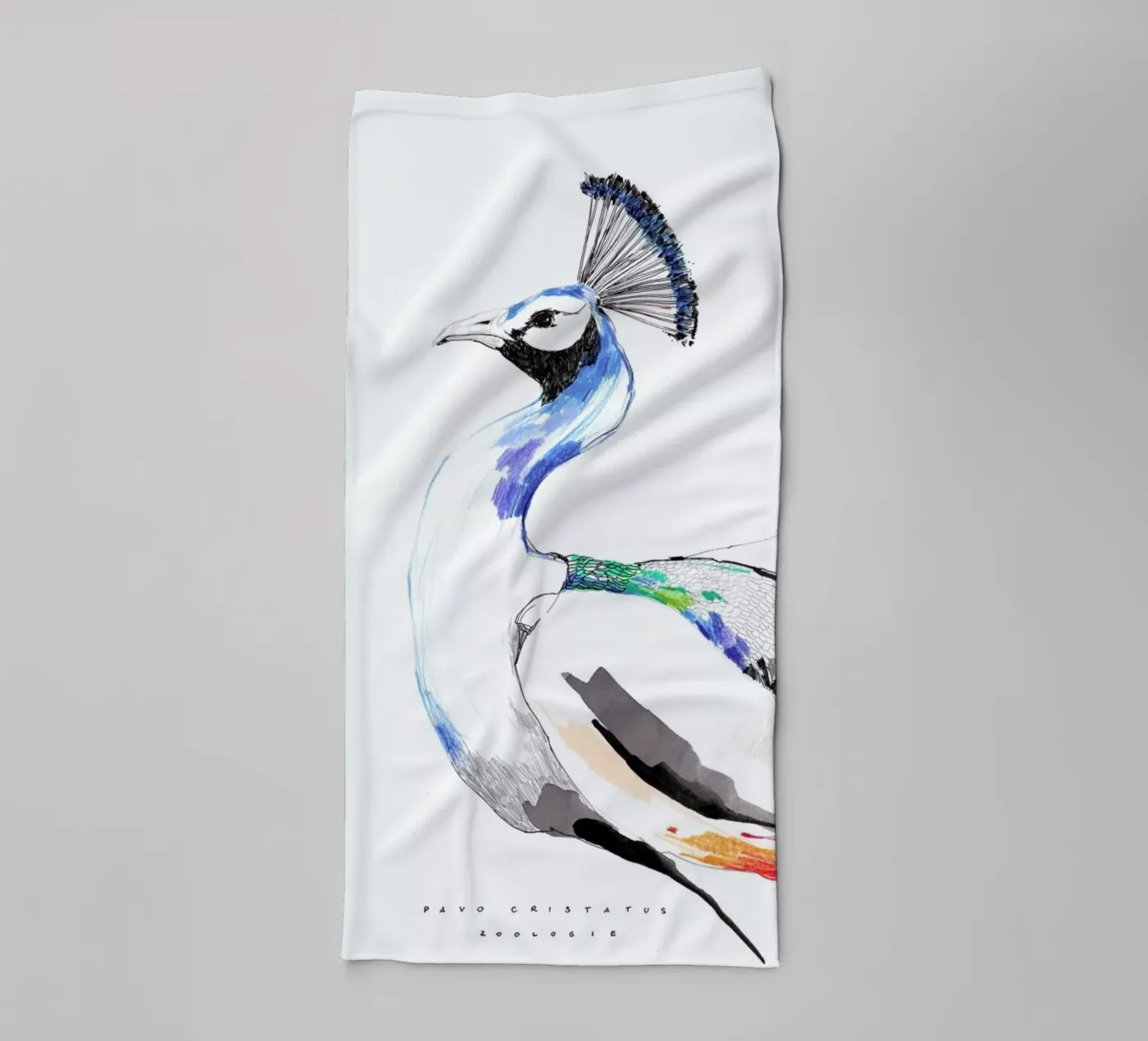 Peacock towel by Mala Alani