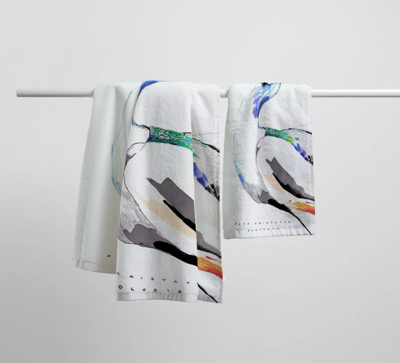Peacock towel by Mala Alani