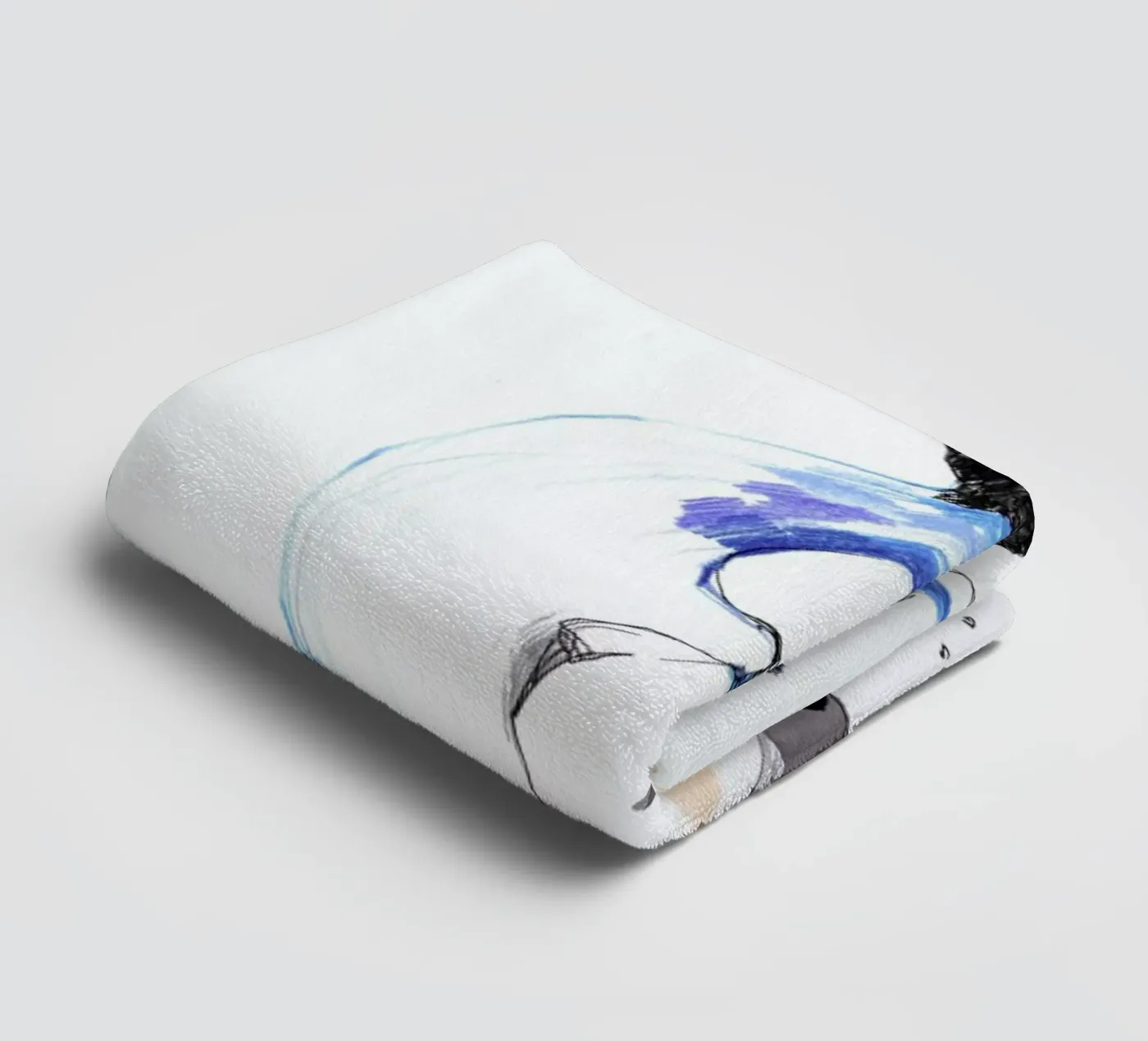 Peacock towel by Mala Alani
