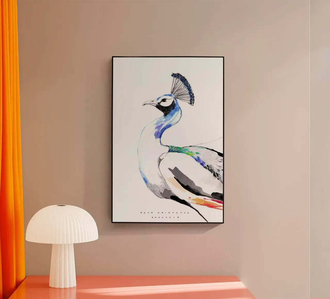 Peacock plexiglass da Mala Alani