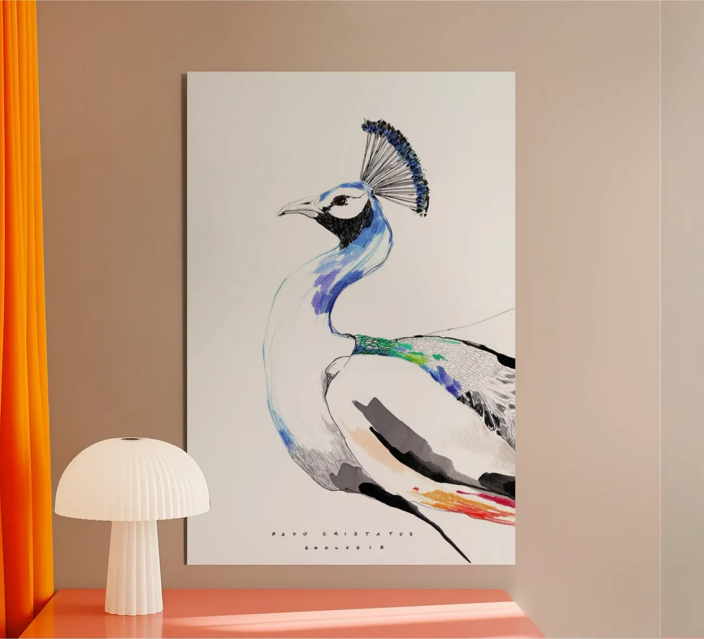 Peacock forex plate by Mala Alani