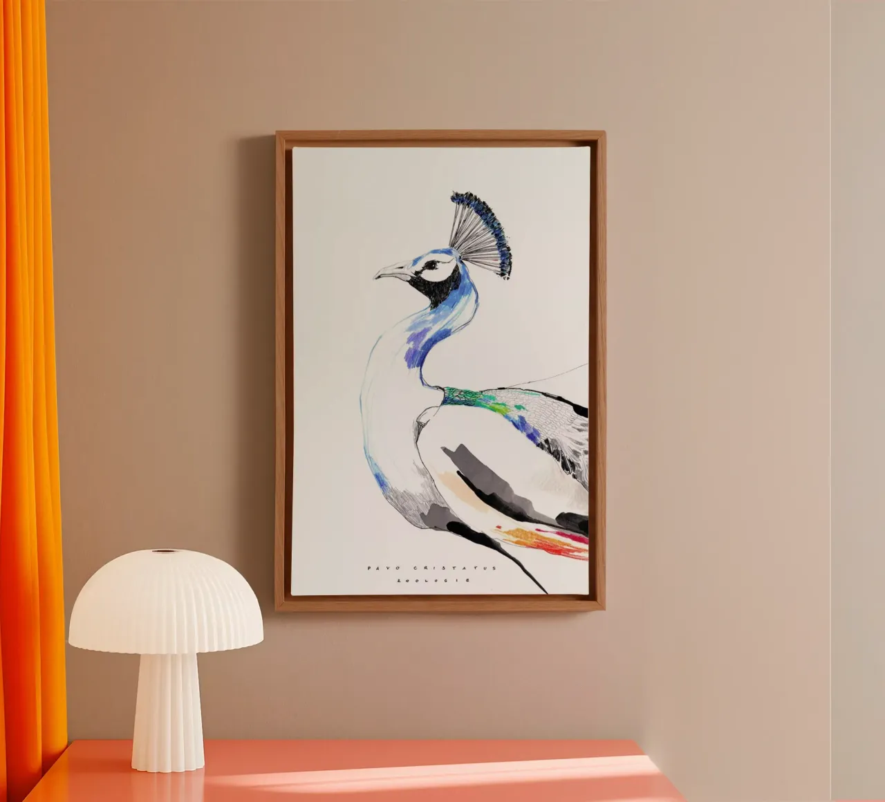 Peacock canvas by Mala Alani