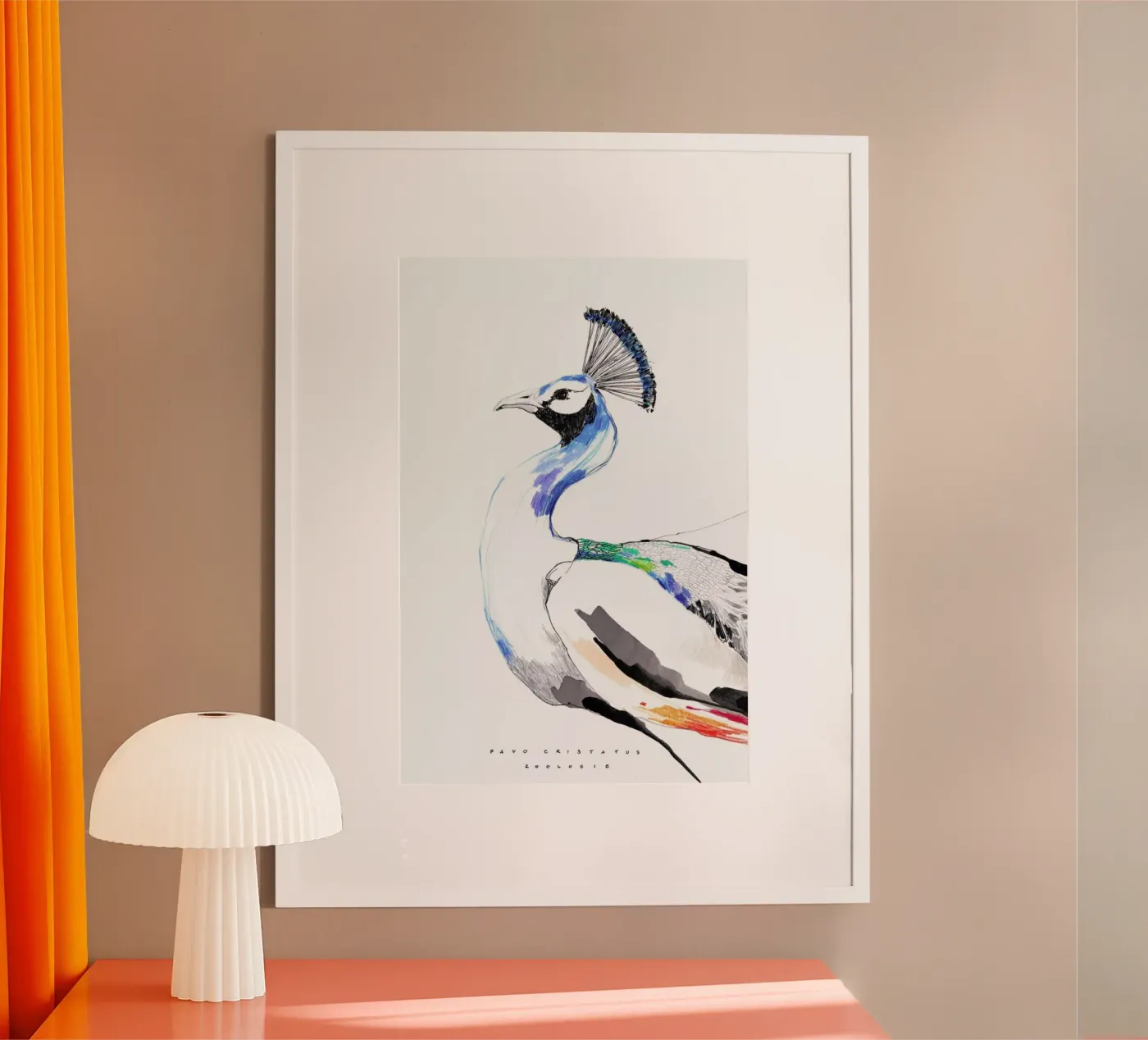 Peacock poster by Mala Alani