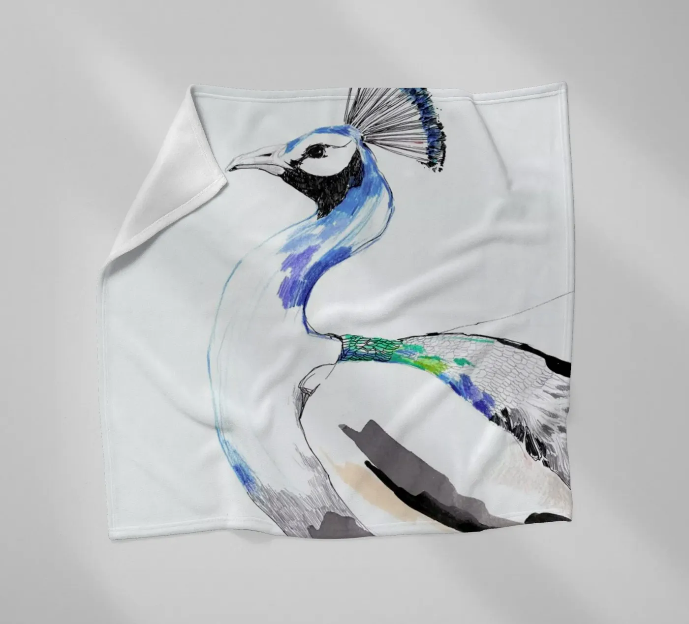 Peacock fleecedeken van Mala Alani