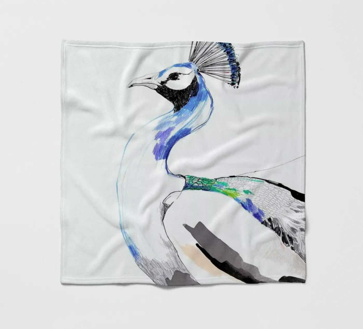 Peacock fleecedeken van Mala Alani