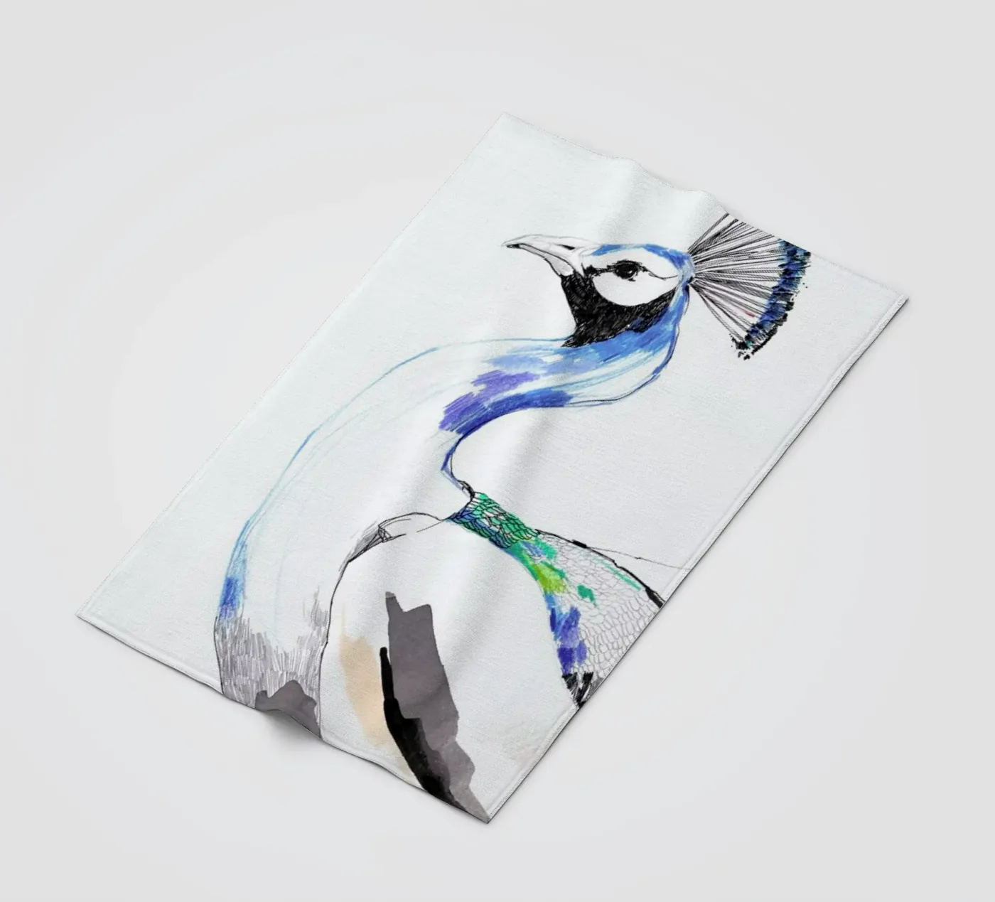 Peacock fleecedeken van Mala Alani