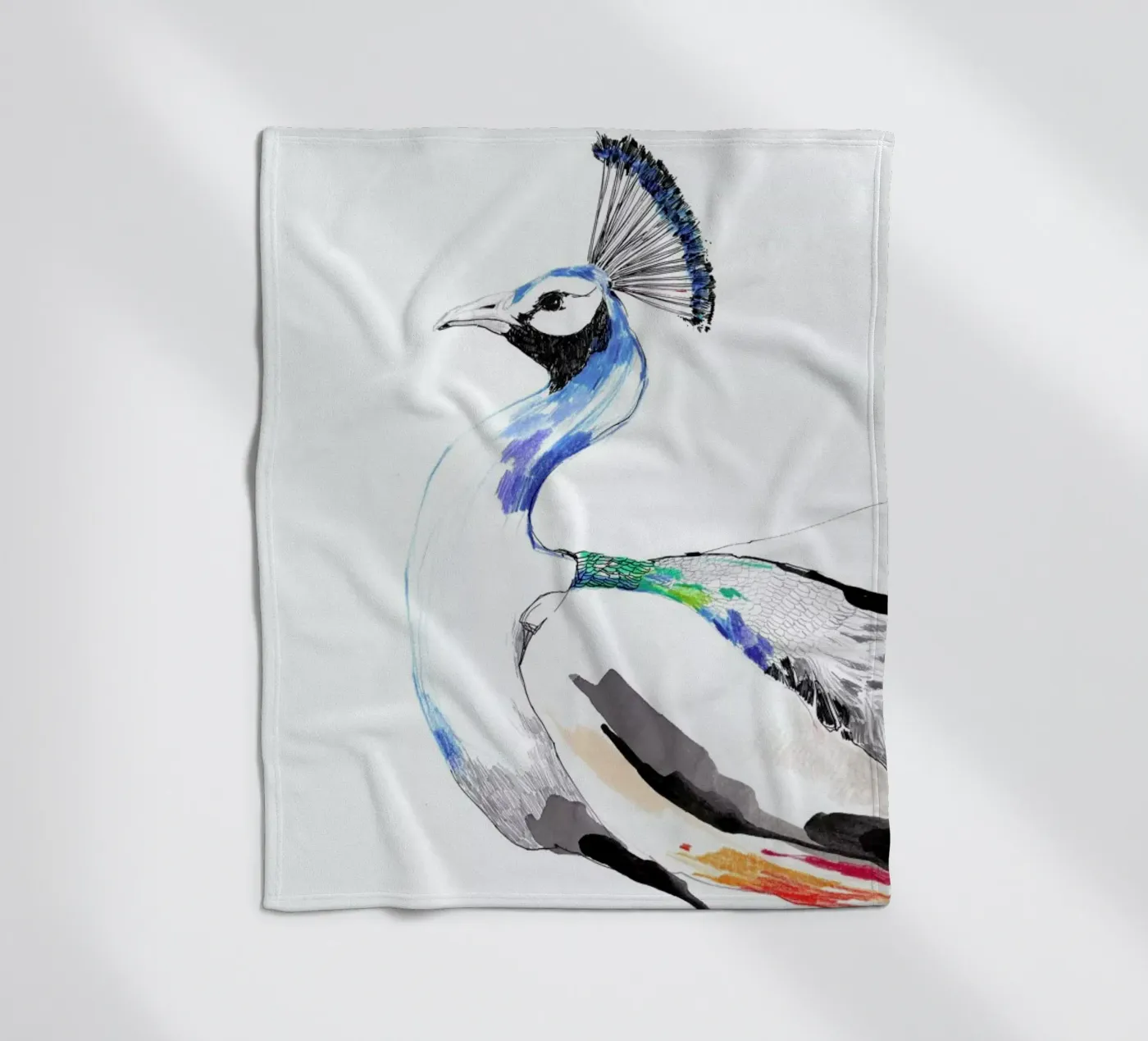 Peacock fleecedeken van Mala Alani