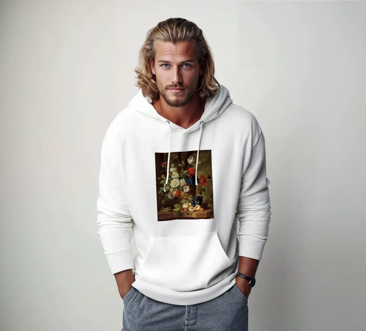 Jan van Os Fiori felpa con cappuccio da Timeless Artworks