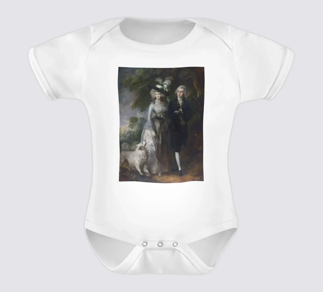 Thomas Gainsborough Signore e signora William Hallett body neonato maniche corte da Timeless Artworks