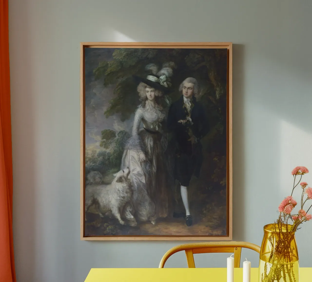 Thomas Gainsborough Signore e signora William Hallett tela con Cornice a cassetta da Timeless Artworks
