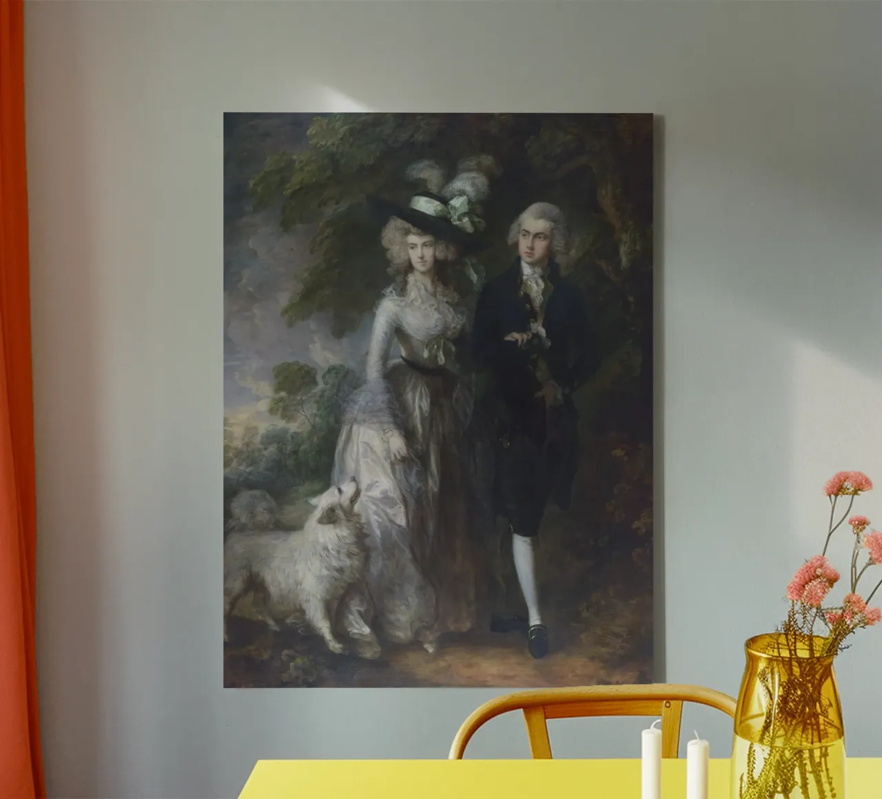 Thomas Gainsborough Signore e signora William Hallett tela con Cornice a cassetta da Timeless Artworks