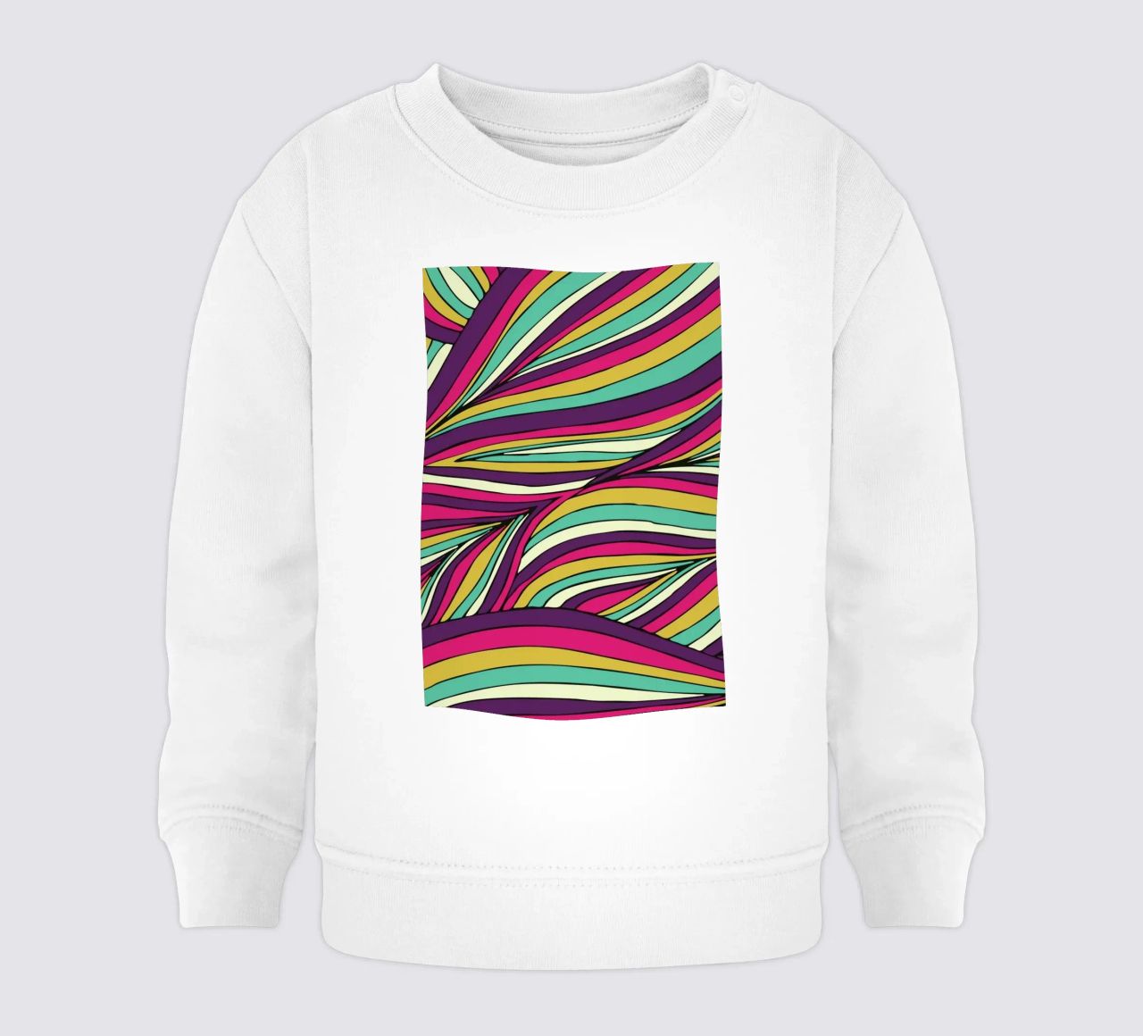 Tropical Leaves Linear Series felpa neonato da Pom Graphic Design