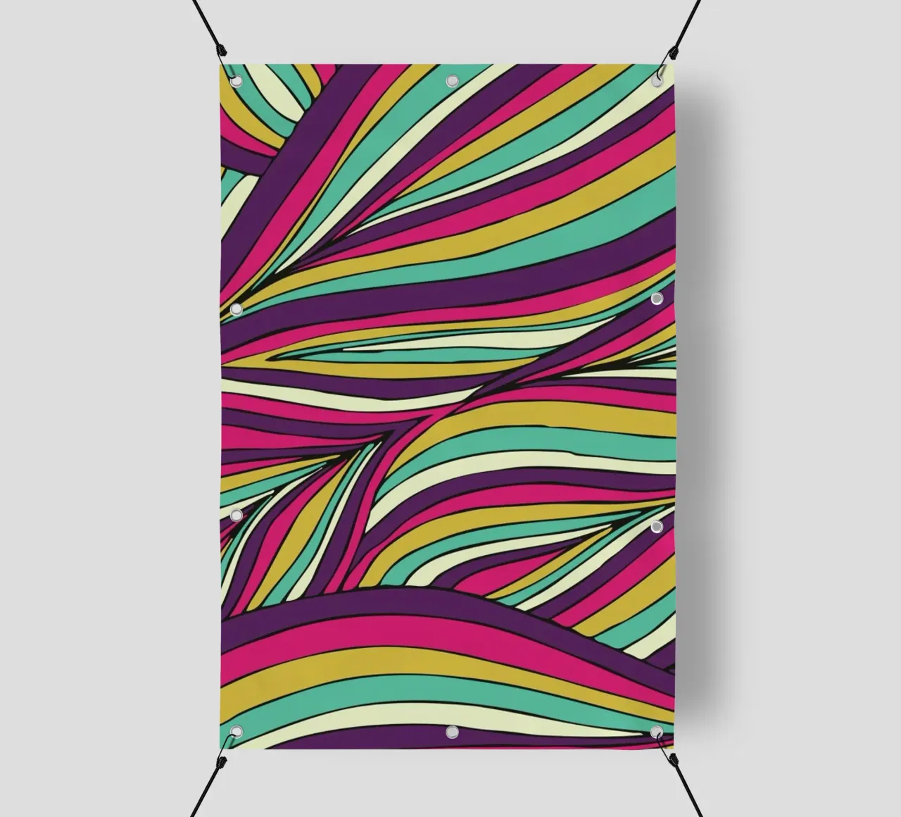 Tropical Leaves Linear Series telo in pvc da Pom Graphic Design