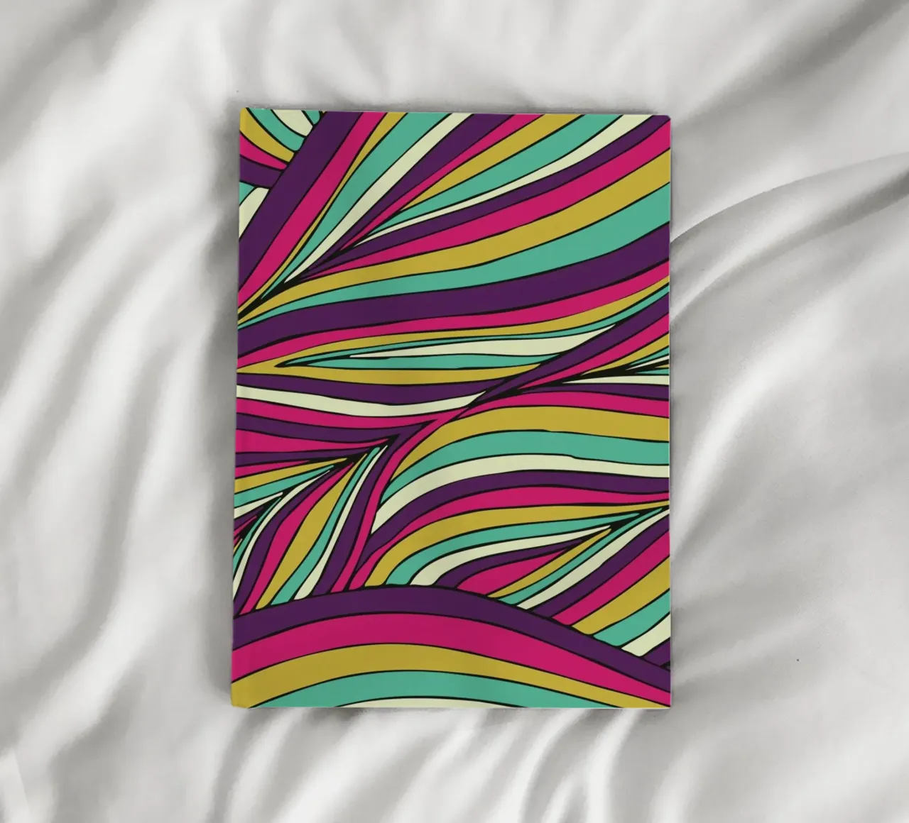 Tropical Leaves Linear Series notebook by Pom Graphic Design