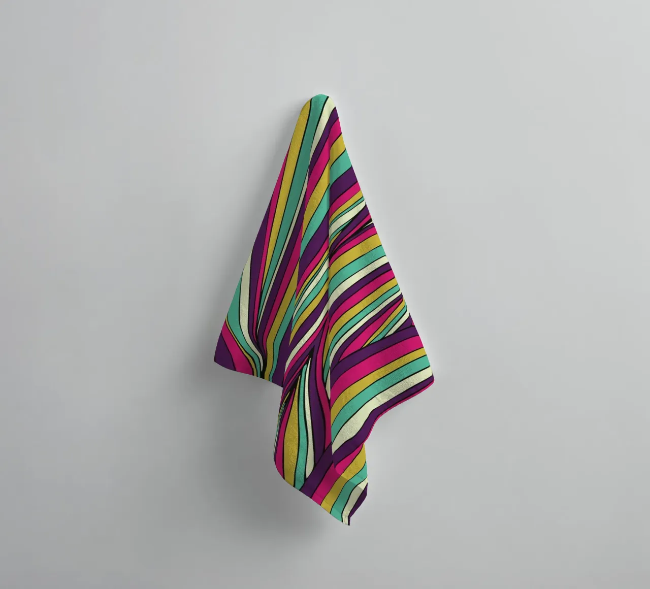 Tropical Leaves Linear Series asciugamano da bagno da Pom Graphic Design