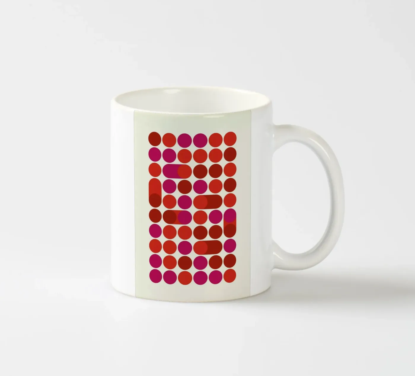 Red Bleep ceramic mug by Bo Lundberg